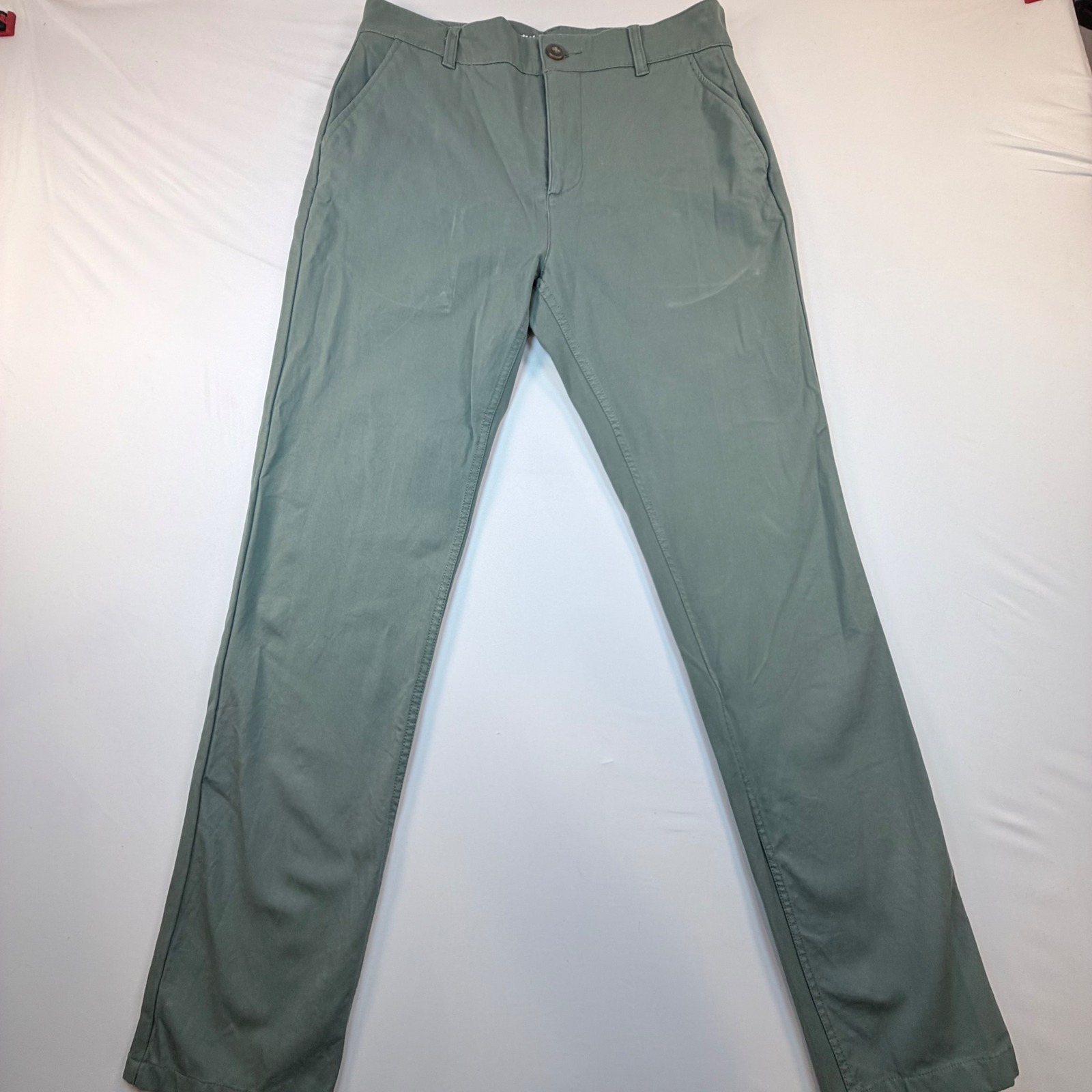 Mugsy Spruces Chino Pants Mens 32x32 Green Stretch Cotton Rayon K6pngn Casual